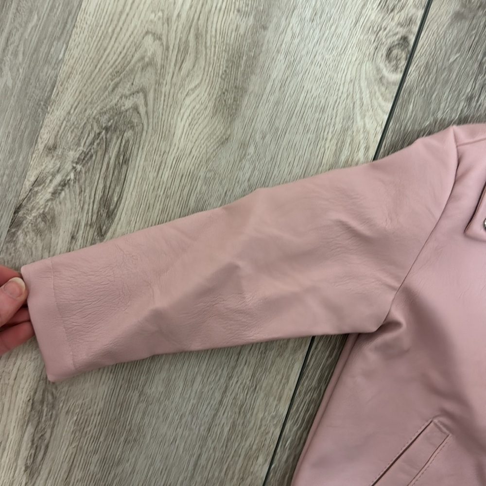 Little lass faux  leather jacket, toddler girls 2t - Picture 3 of 4